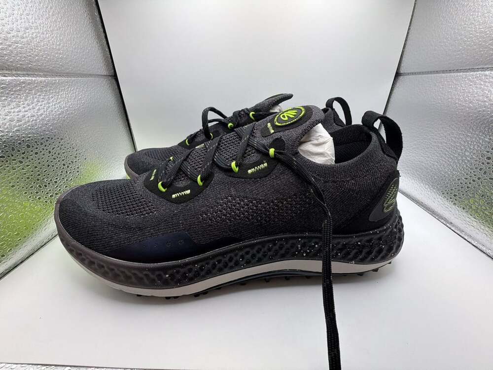 Under Armour Charged Curry SL Spikeless Golf Shoes Black Ash Lime